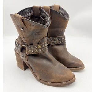 Anthropologie Musse & Cloud Studded Ankle Bootie